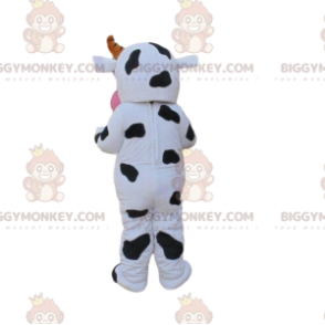 Costume de mascotte BIGGYMONKEY™ de vache blanche et noire