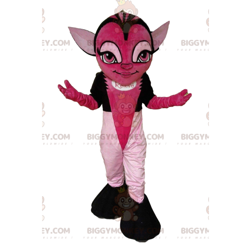 Kostým maskota BIGGYMONKEY™ růžového stvoření z filmu Avatar