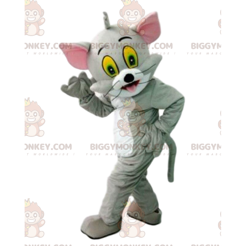 Costume de mascotte BIGGYMONKEY™ de Tom le chat gris du dessin