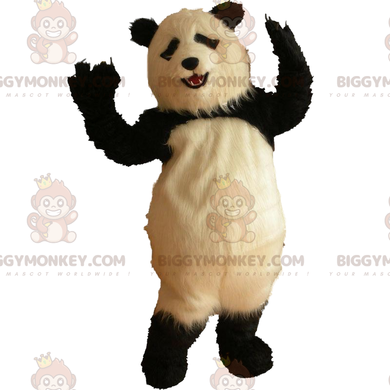 Erittäin realistinen panda BIGGYMONKEY™ maskottiasu, karvainen