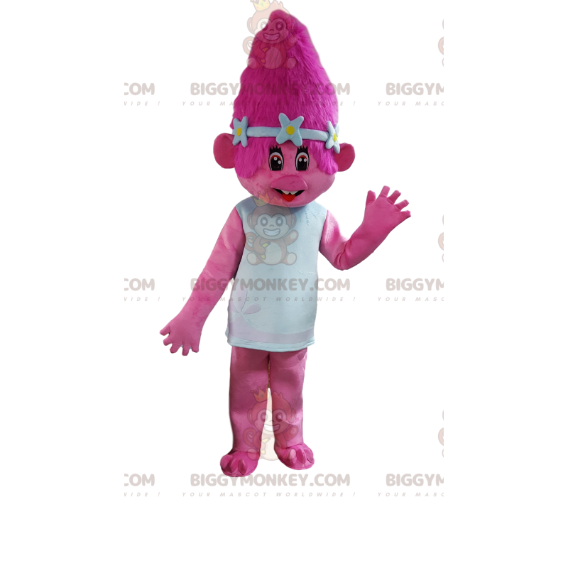 Pink trold BIGGYMONKEY™ maskot kostume, pink væsen kostume -