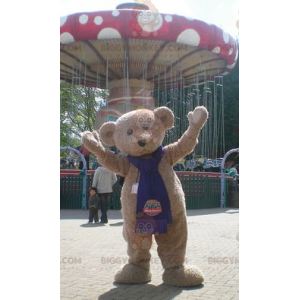 Beżowy kostium maskotki Teddy BIGGYMONKEY™ - Biggymonkey.com