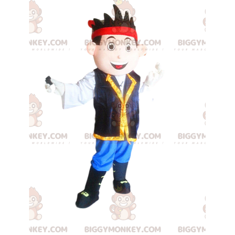 Costume da mascotte da pirata BIGGYMONKEY™, costume da ragazzo