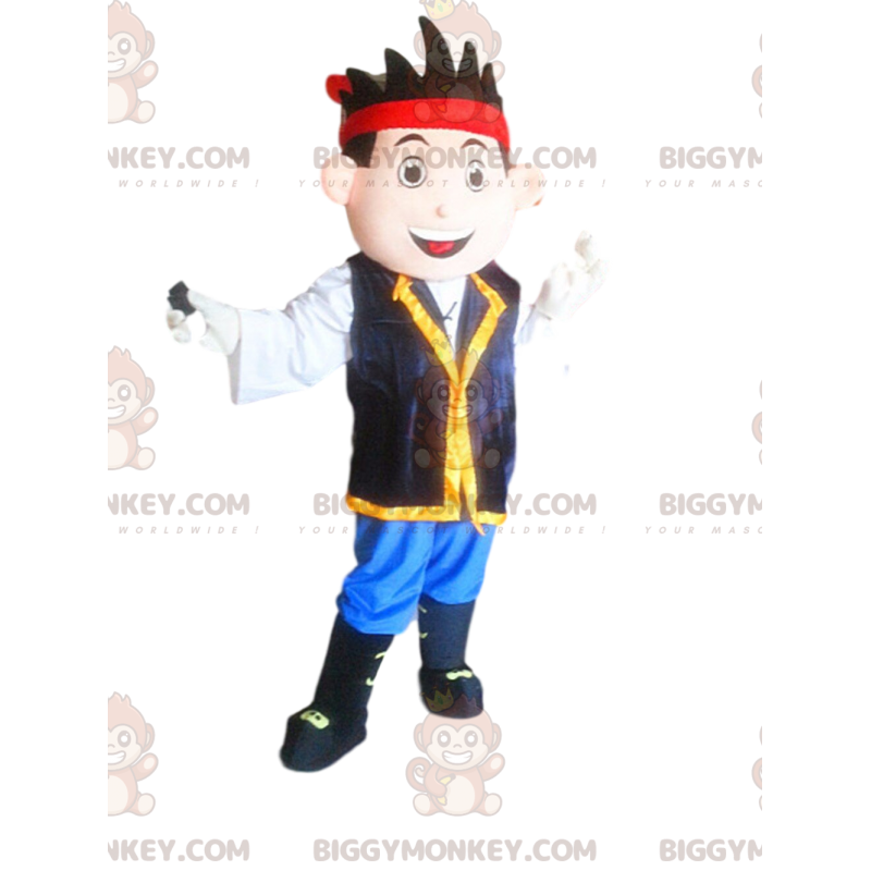 Pirat BIGGYMONKEY™ maskot kostume, ung dreng kostume -
