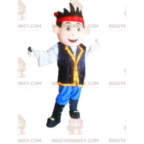 Costume da mascotte da pirata BIGGYMONKEY™, costume da ragazzo