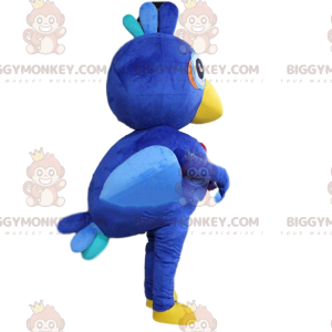 Gigantische blauwe vogel BIGGYMONKEY™ mascottekostuum