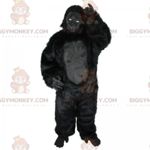 Zwarte Gorilla BIGGYMONKEY™ mascottekostuum, zwarte grote