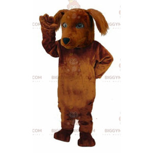 Grote bruine hond BIGGYMONKEY™ mascottekostuum, pluche