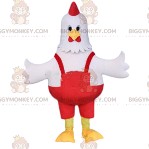 BIGGYMONKEY™ mascot costume giant white hen, casserole costume