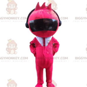 Costume mascotte BIGGYMONKEY™ robot rosa con cuffie, costume