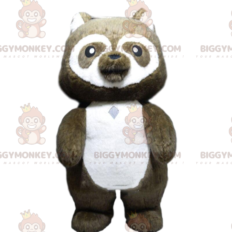 BIGGYMONKEY™ mascottekostuum teddybeer, opblaasbare panda