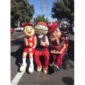 3 mascotes atípicas e sorridentes do BIGGYMONKEY™s –