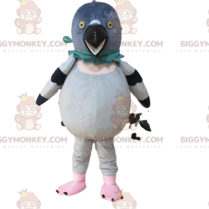 BIGGYMONKEY™ costume da mascotte piccione bianco e grigio
