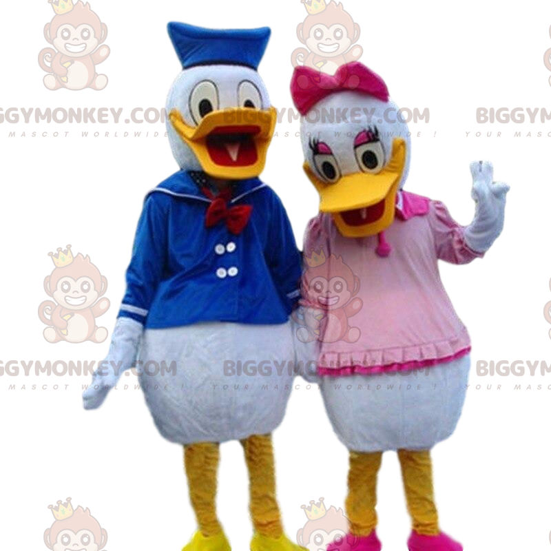 BIGGYMONKEY™s mascot of Donald and Daisy, famous Disney duck