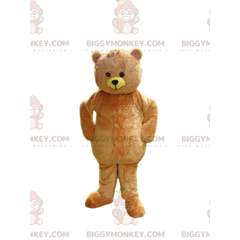 Beige teddybeer BIGGYMONKEY™ mascottekostuum, teddybeerkostuum