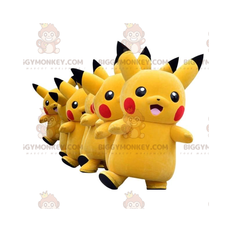 BIGGYMONKEY™ mascottekostuum van Pikachu, de beroemde gele