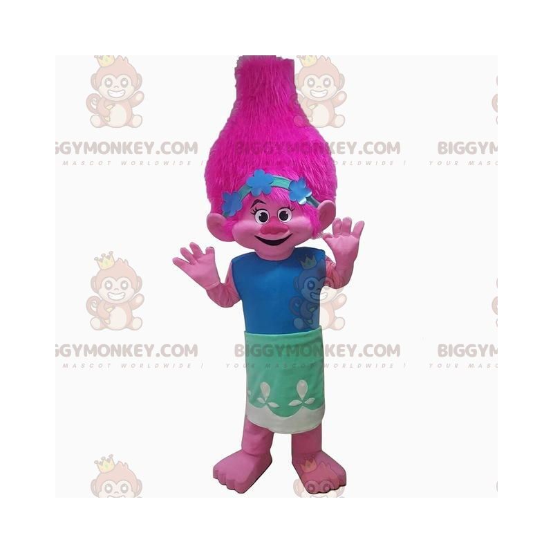 Pink troll BIGGYMONKEY™ mascot costume, pink creature costume –