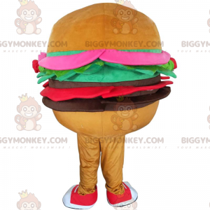 Burger BIGGYMONKEY™ maskotdräkt, snabbmatskostym, gigantisk