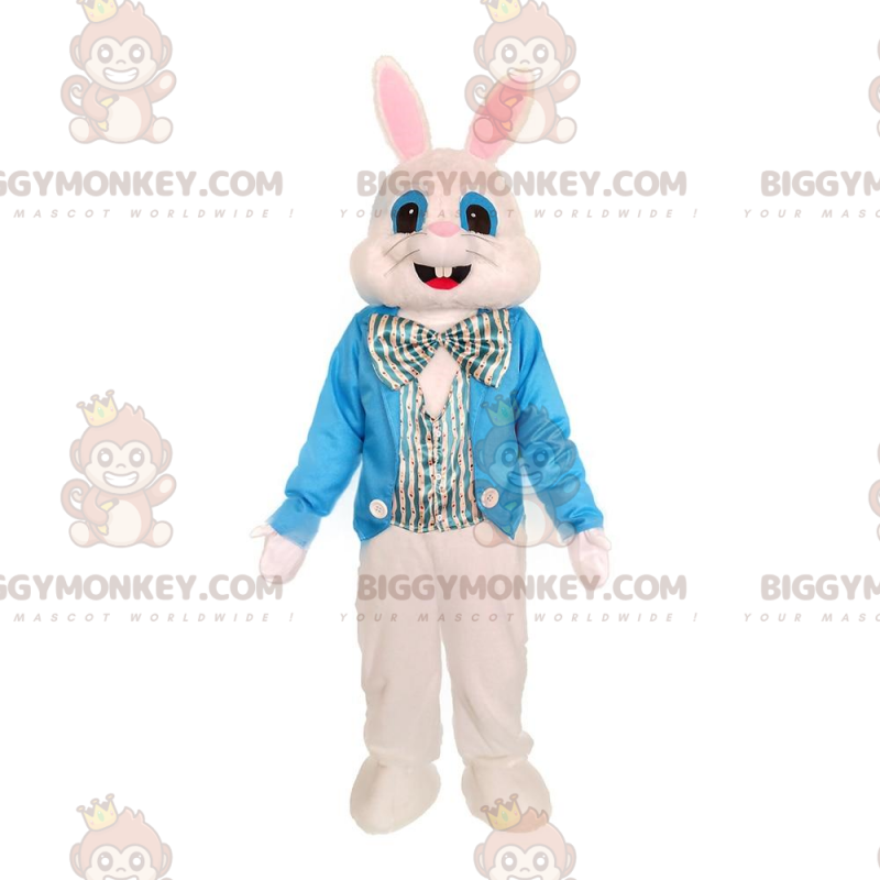 Costume de mascotte BIGGYMONKEY™ de lapin élégant, costume de