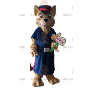 BIGGYMONKEY™ Maskottchenkostüm Hund in Uniform