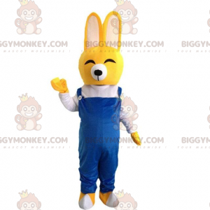 Gul kanin BIGGYMONKEY™ maskotdräkt, skrattgul kostym -