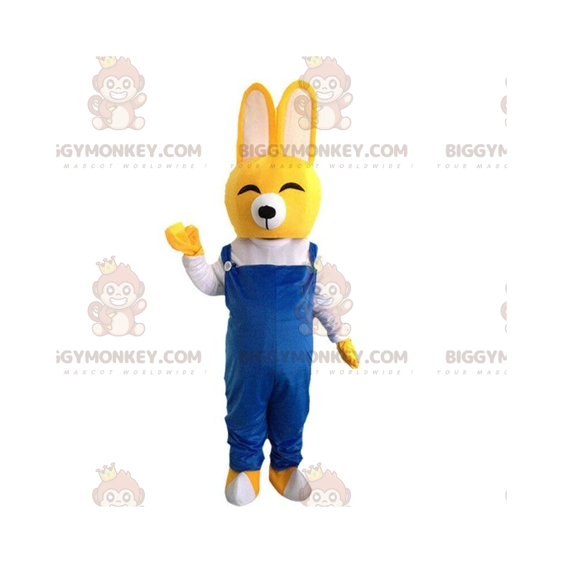 Yellow Rabbit BIGGYMONKEY™ Mascot Costume, Laughing Yellow