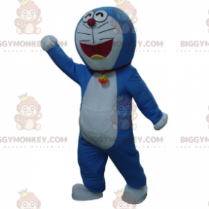 BIGGYMONKEY™ costume mascotte di Doraemon, famoso gatto manga