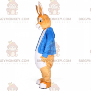 Costume da mascotte BIGGYMONKEY™ coniglietto arancione e bianco