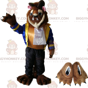 BIGGYMONKEY™ Costume da mascotte La bella e la bestia Bestia