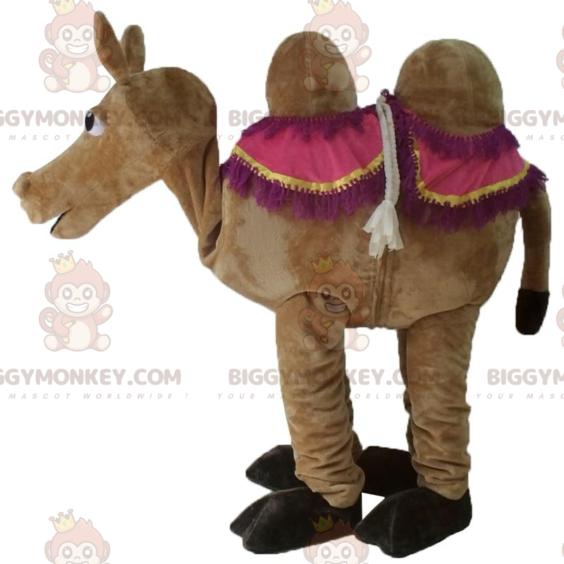 Bruin kameel BIGGYMONKEY™ mascottekostuum, dromedariskostuum -