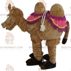 Brown camel BIGGYMONKEY™ mascot costume, dromedary costume -