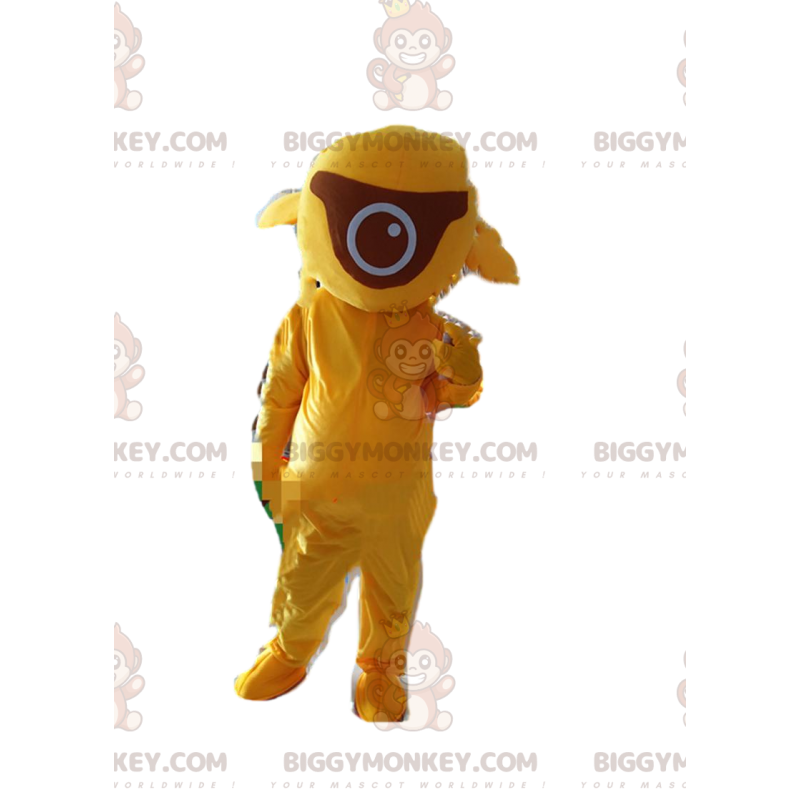 Costume de mascotte BIGGYMONKEY™ de personnage jaune, costume