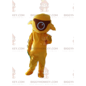 Costume de mascotte BIGGYMONKEY™ de personnage jaune, costume