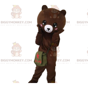 Costume da mascotte Bear BIGGYMONKEY™ con cuori sulle guance