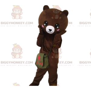 Costume de mascotte BIGGYMONKEY™ d'ours avec des cœurs sur les