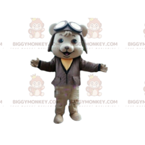 BIGGYMONKEY™ disfraz de mascota perro con traje de piloto