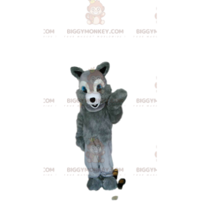 BIGGYMONKEY™ Maskottchenkostüm graues und weißes Eichhörnchen