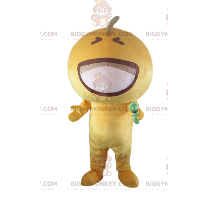 Costume de mascotte BIGGYMONKEY™ de micro jaune gant, costume