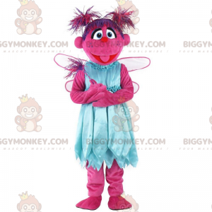 Στολή μασκότ με ροζ χαρακτήρα BIGGYMONKEY™, ροζ κοστούμι