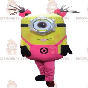 Costume de mascotte BIGGYMONKEY™ de Minions, vêtu de rose du
