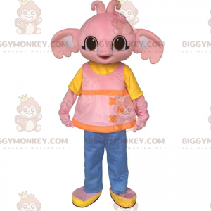 Στολή μασκότ BIGGYMONKEY™ της Sula, ο ροζ ελέφαντας, φίλος του