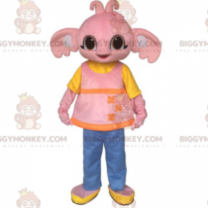 BIGGYMONKEY™ Costume da mascotte di Sula l'Elefante Rosa amica