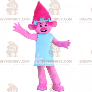 Costume da mascotte troll rosa BIGGYMONKEY™, costume da