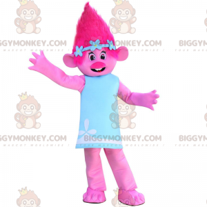 Pink troll BIGGYMONKEY™ mascot costume, pink creature costume –