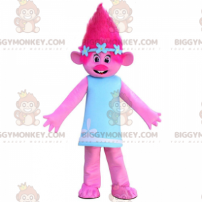 Costume de mascotte BIGGYMONKEY™ de troll rose, costume de