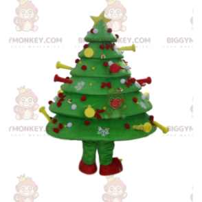 Costume da mascotte BIGGYMONKEY™ con albero verde decorato