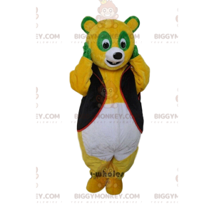 Costume de mascotte BIGGYMONKEY™ de panda tricolore, costume de