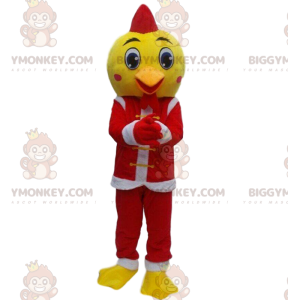 Costume de mascotte BIGGYMONKEY™ d'oiseau jaune en tenue de