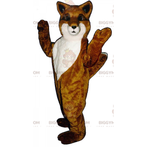 Disfraz de mascota BIGGYMONKEY™ de zorro naranja y blanco -