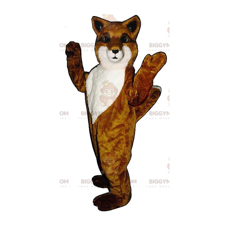 Costume de mascotte BIGGYMONKEY™ de renard orange et blanc -